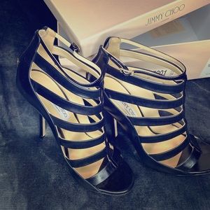 Black Caged Jimmy Choos 144 Fathom